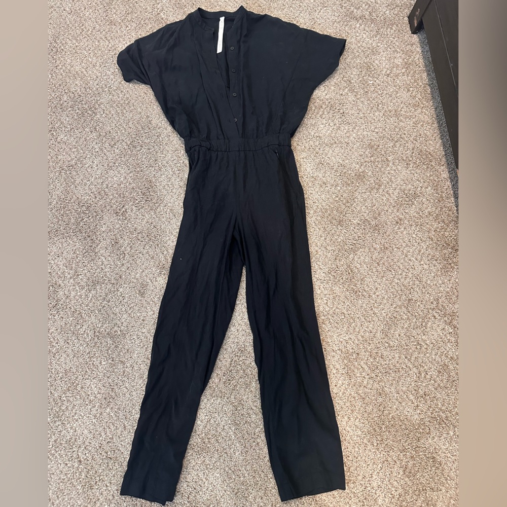 Lululemon Black Button-Up Jumpsuit
